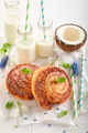 Sweet coconut rolls as swedish dessert. Popular Swedish dessert. - PhotoDune Item for Sale