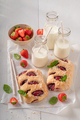 Tasty strawberry yeast cake as summer snack. - PhotoDune Item for Sale