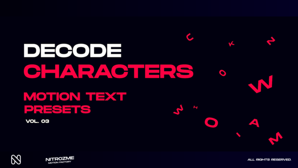 Characters Motion Text: Decode Vol. 03 alt