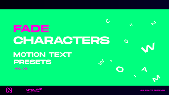 Characters Motion Text: Fade Vol. 01 alt