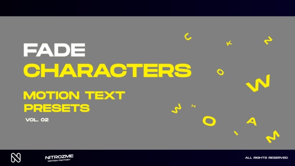 Characters Motion Text: Fade Vol. 02 alt