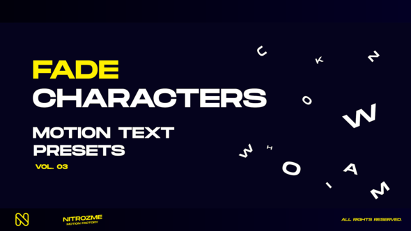 Characters Motion Text: Fade Vol. 03 alt