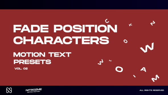 Characters Motion Text: Fade Position Vol. 02 alt