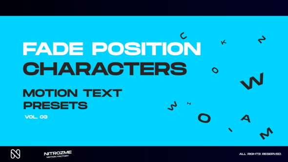 Characters Motion Text: Fade Position Vol. 03 alt