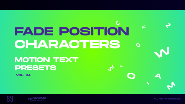 Characters Motion Text: Fade Position Vol. 04 alt