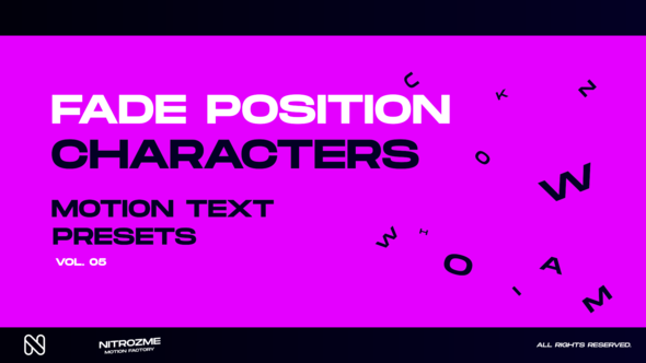 Characters Motion Text: Fade Position Vol. 05 alt