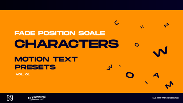 Characters Motion Text: Fade Position Scale Vol. 01 alt
