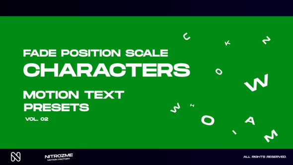 Characters Motion Text: Fade Position Scale Vol. 02 alt