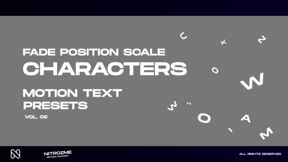 Characters Motion Text: Fade Position Scale Vol. 05 alt