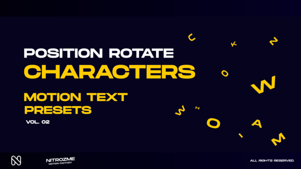 Characters Motion Text: Position Rotate Vol. 02