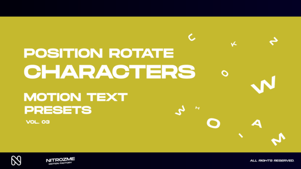 Characters Motion Text: Position Rotate Vol. 03 alt