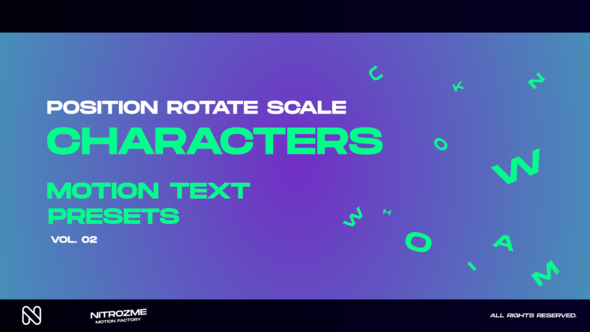 Characters Motion Text: Position Rotate Scale Vol. 02 alt