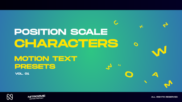 Characters Motion Text: Position Scale Vol. 01
