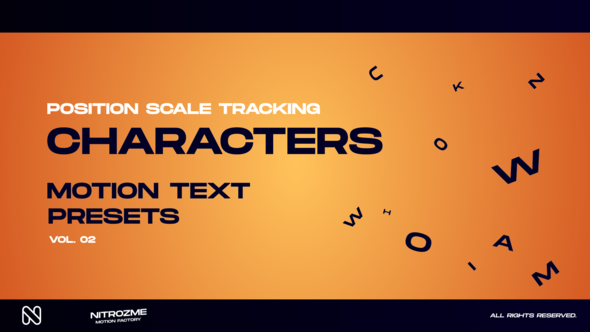 Characters Motion Text: Position Scale Tracking Vol. 02