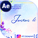 4 in 1 Floral Wedding Invitation Blue - VideoHive Item for Sale