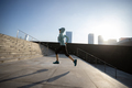 Fitness sports woman running up stairs in city - PhotoDune Item for Sale