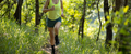 Trail runner running in summer forest trail - PhotoDune Item for Sale