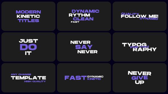 Kinetic Text Titles 2.0 | After Effects