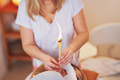 Picture of woman having candle therapy concha - PhotoDune Item for Sale