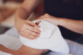 Woman having facial steamer treatment with towel - PhotoDune Item for Sale
