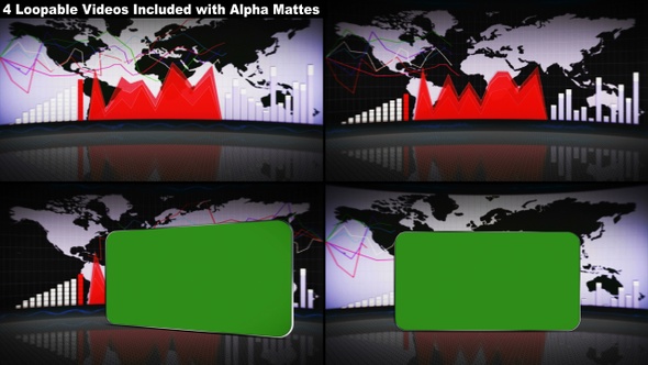 Earth and Business Background Package (4 Versions) Loop