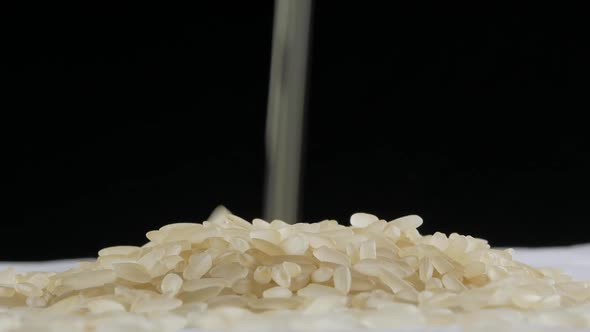 close up of basmati rice food background