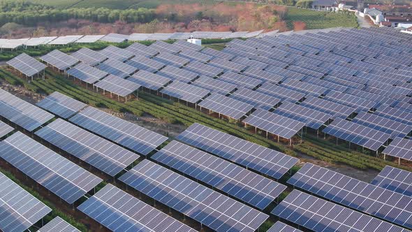 Solar power station in montain