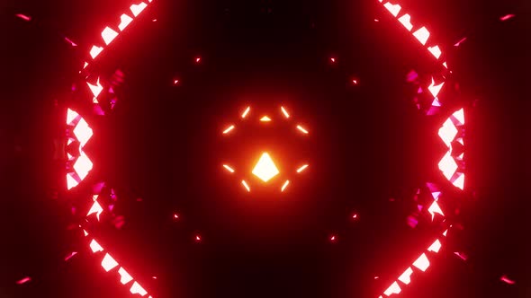 Red Vj Loop Kaleidoscope Equalizer For Party Screen HD