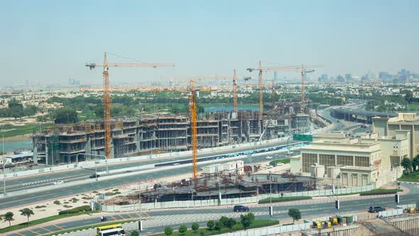 View of the City Under Construction