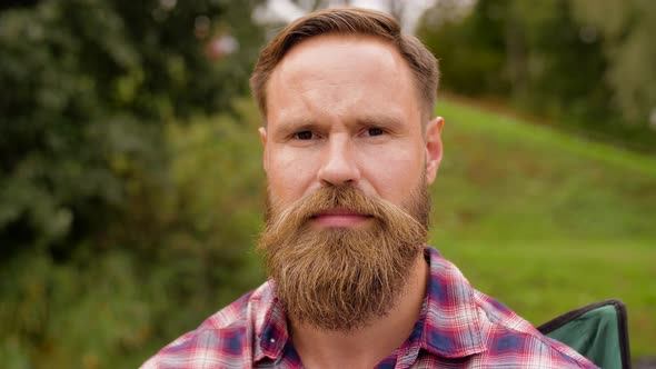 Portrait of Happy Smiling Man with Beard 66