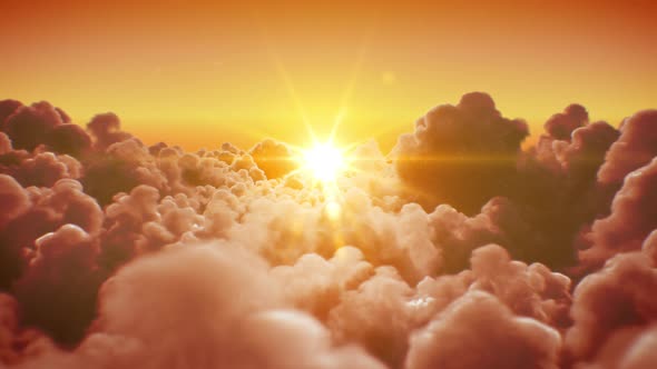 Clouds Fly Sunset 01