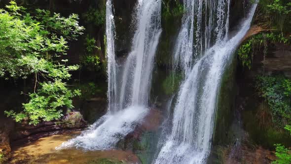  Idyllic Rain Forest Waterfall, Stream Flowing in the Lush Green Forest