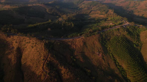 Beautiful high mountain road in Thailand