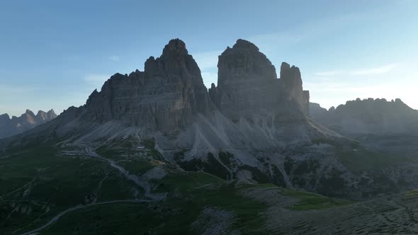Beautiful sunny day in Dolomites mountains