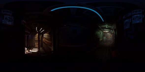 A Long Corridor with Many Open Doors of a Lost Place alt