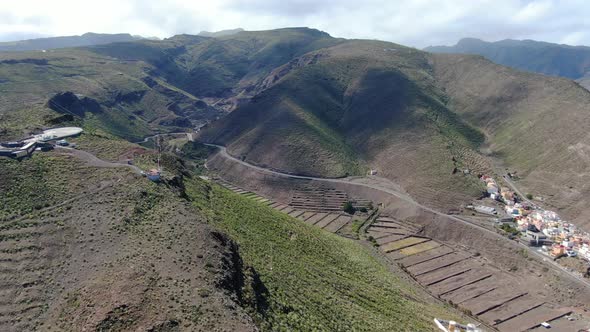 Drone over La Gomera island, Canary Islands, Spain