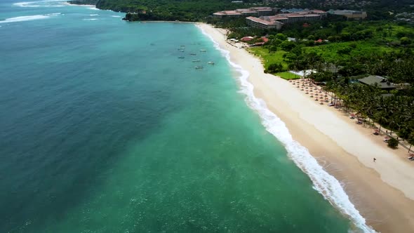 2.7K Bali Nusa Dua Beach Aerial