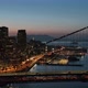 Downtown San Francisco and Bay Bridge at night - VideoHive Item for Sale