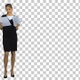 Young female office employee reading contracts, Alpha Channel - VideoHive Item for Sale