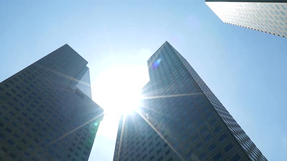 Time lapse of cloud moving pass over building skyscraper