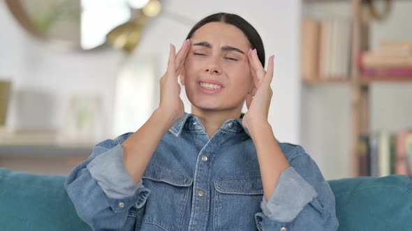 Latin Woman Having Headache