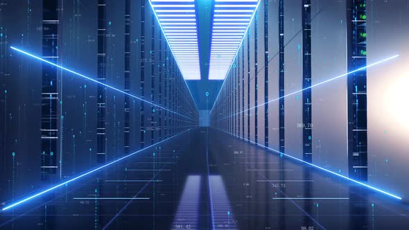 Cloud Computing And Big Data Server Room Information Storage