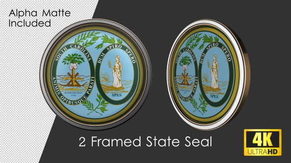 Framed Seal Of South Carolina State