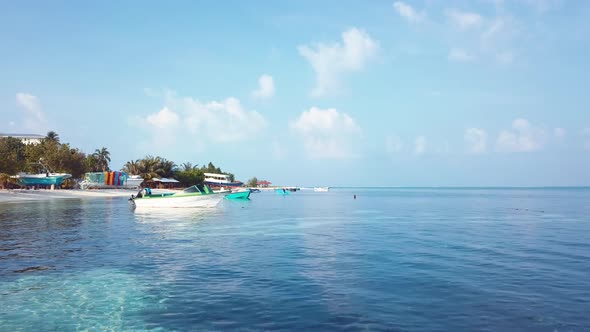 Maafushi Ocean And Boats 4k