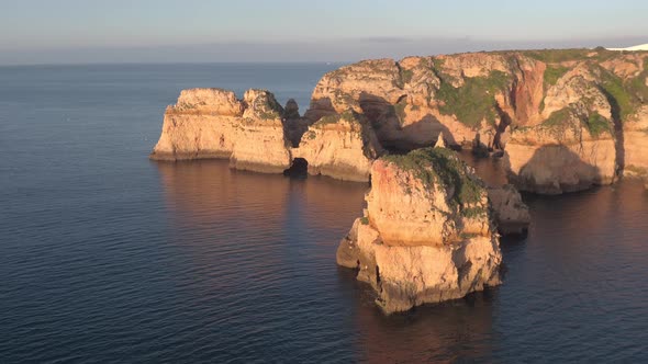 Aerial view of rocky shore in Lagos