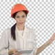 Smiling female engineer with digital tablet, Alpha Channel - VideoHive Item for Sale
