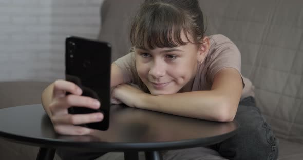 Happy Teen Time with Smartphone