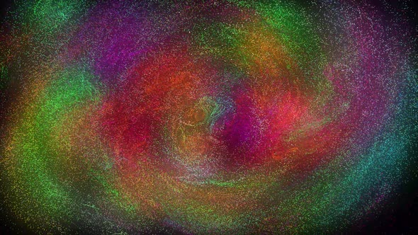 Colorful particle twisted background