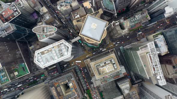 Aerial view of Hong Kong city