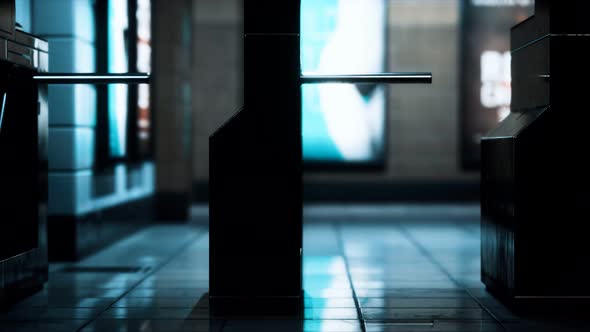 Empty Metro Station During the Coronavirus Covid19 Pandemic